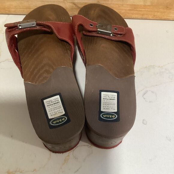 NEW Dr. Scholl’s Original Max Wedge Slip On Sandals Sz 8 Red - Picture 6 of 8